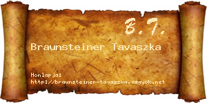 Braunsteiner Tavaszka névjegykártya